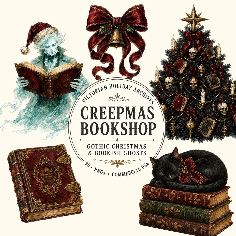 Creepmas Bookshop — cover of the VintageHauntArt collection