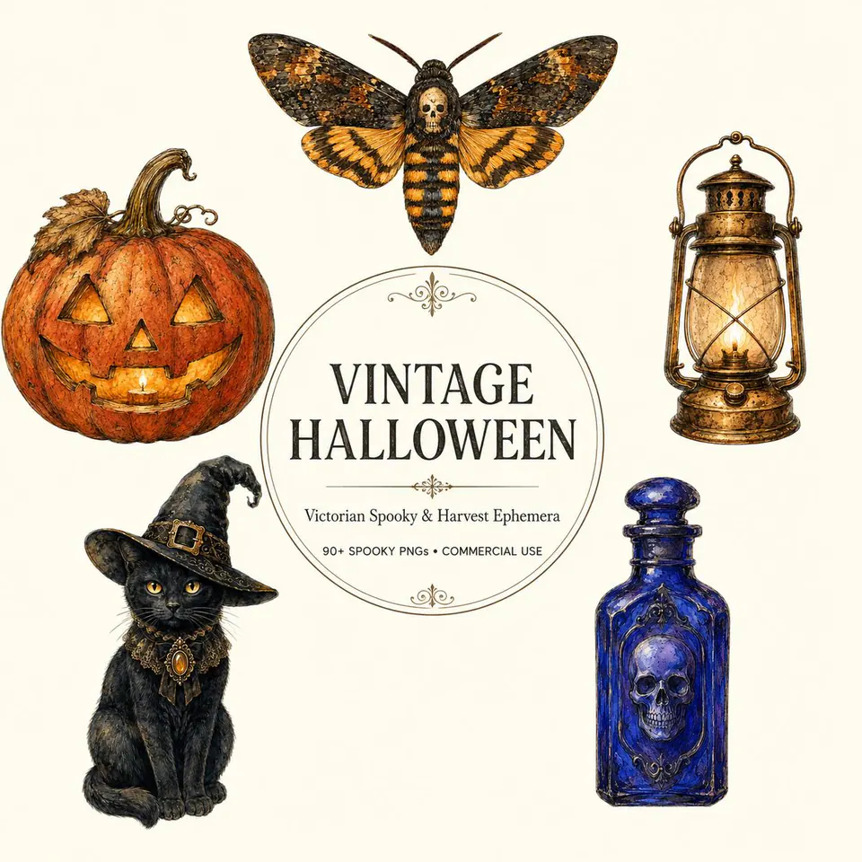 Victorian Halloween — cover of the VintageHauntArt collection