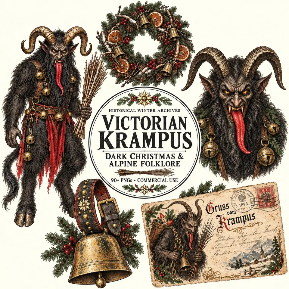 Victorian Krampus — cover of the VintageHauntArt collection