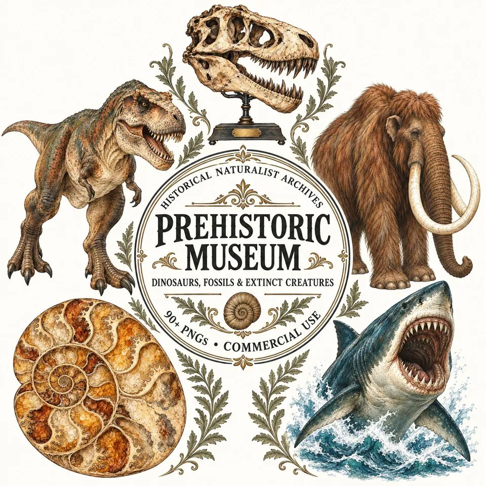Victorian Prehistoric Museum — cover of the VintageHauntArt collection