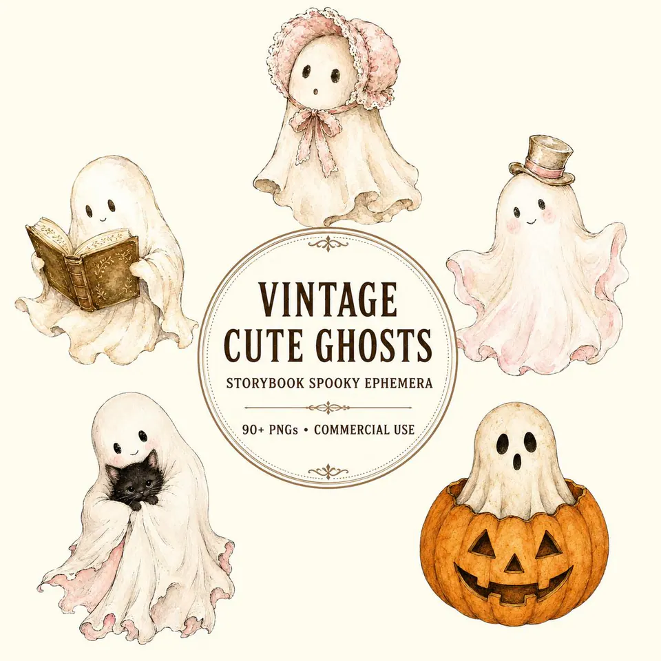 Vintage Storybook Ghosts — cover of the VintageHauntArt collection